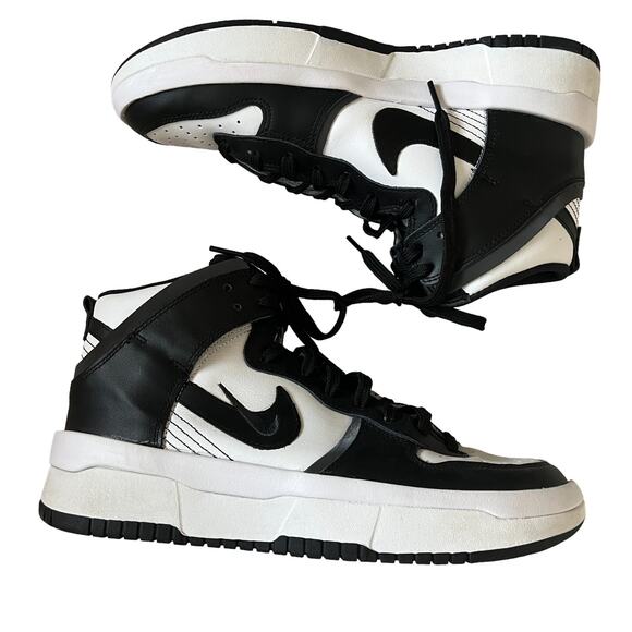 Nike Dunk High Up Panda Black and White Sneakers Size 9.5 - Picture 9 of 9